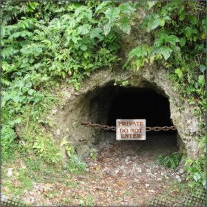 Do not enter sign on cave entrance