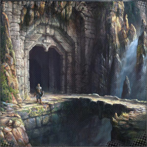 Dwarven entrance in the THoraxe Mountains