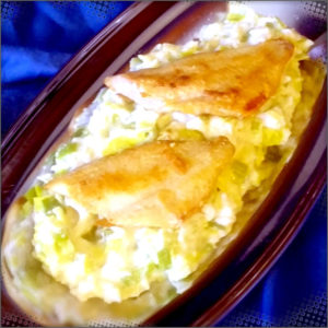 lawnche Perrye - Eels, Creamed Leeks with Rice