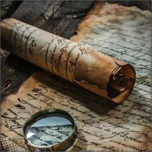 The scrolls and papers